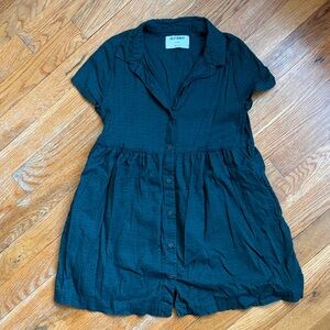 Old Navy Dark Green Button-Up Dress